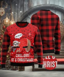 Sloth Chill Out Ugly Christmas Sweater Gift Men Women