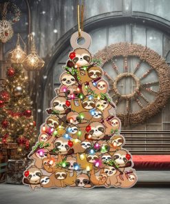 Sloth Christmas Tree Ornament