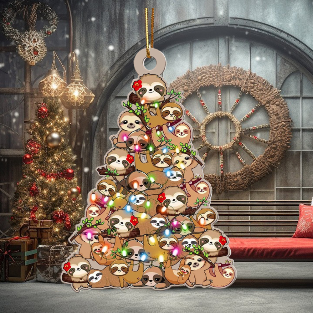 Sloth Christmas Tree Ornament Sloth Christmas Tree Ornament
