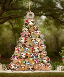 Sloth Christmas Tree Ornament
