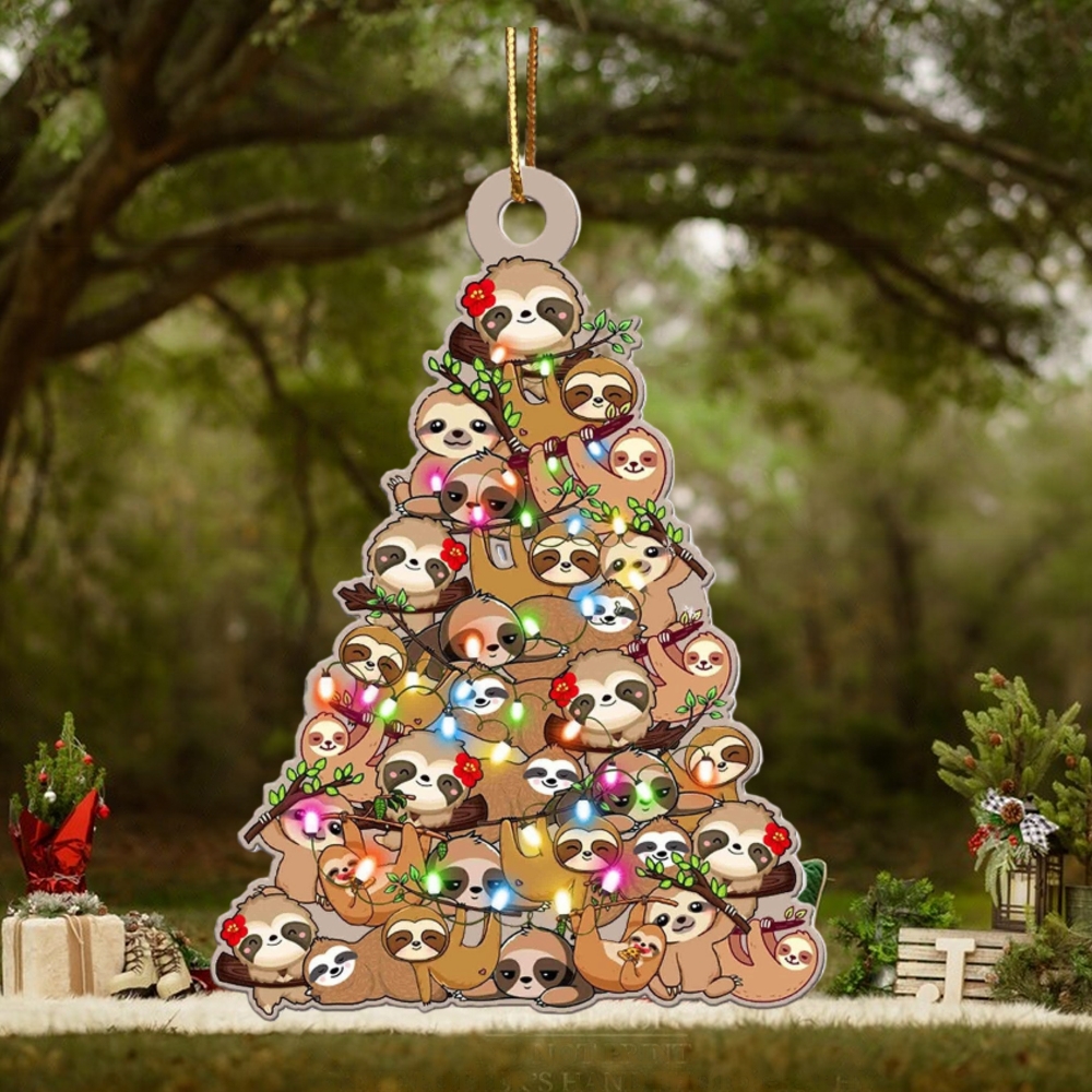 Sloth Christmas Tree Ornament Sloth Christmas Tree Ornament
