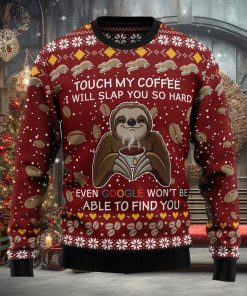 Sloth Coffee Ugly Christmas Sweater Thankgiving Gift Men Women