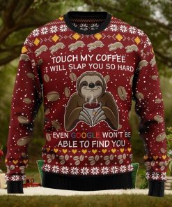 Sloth Coffee Ugly Christmas Sweater Thankgiving Gift Men Women