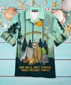 Sloth Hiking Team Camping Aloha Hawaiian Shirts For Men And Women