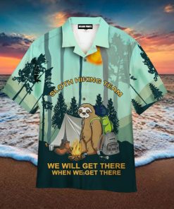 Sloth Hiking Team Camping Aloha Hawaiian Shirts For Men And Women