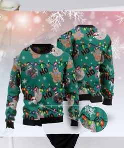 Sloth Hohoho Unisex Sweater Christmas Outfit Retro Christmas Sweater