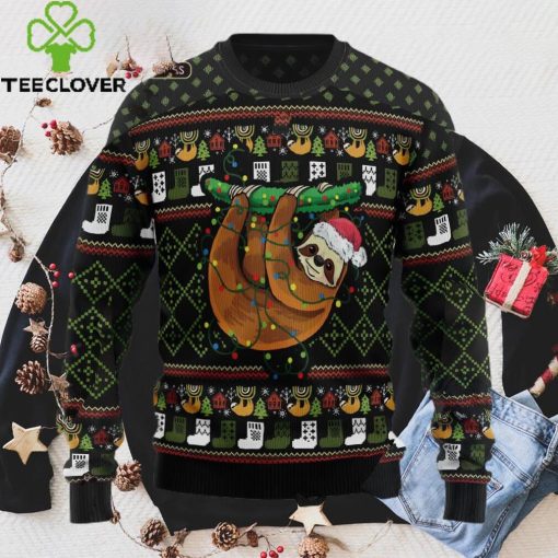 Sloth Light Ugly Christmas Sweater, Xmas Sweathoodie, sweater, longsleeve, shirt v-neck, t-shirt