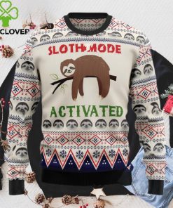 Sloth Mode Activated Ugly Christmas Sweater, Xmas Sweatshirt