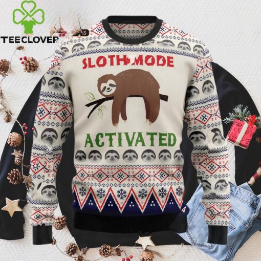 Sloth Mode Activated Ugly Christmas Sweater, Xmas Sweathoodie, sweater, longsleeve, shirt v-neck, t-shirt