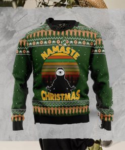 Sloth Namaste Christmas Graphic Sweater