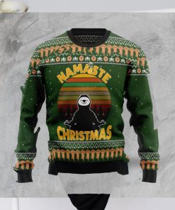 Sloth Namaste Christmas Graphic Sweater