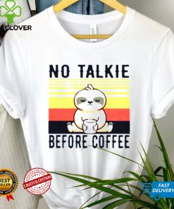 Sloth No Talkie Before Coffee Vintage T Shirt