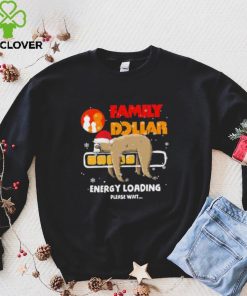 Sloth Santa family dollar energy loading please wait shirt