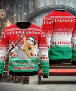 Sloth Slow Down Family Gift Ugly Christmas Sweater