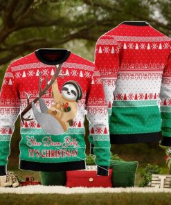 Sloth Slow Down Family Gift Ugly Christmas Sweater