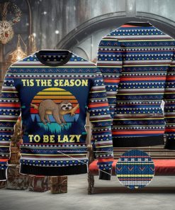 Sloth Tis the season Family Gift Ugly Christmas Sweater