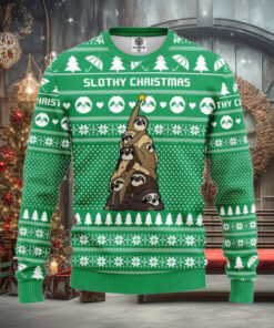 Sloth Tree Ugly Christmas Sweater
