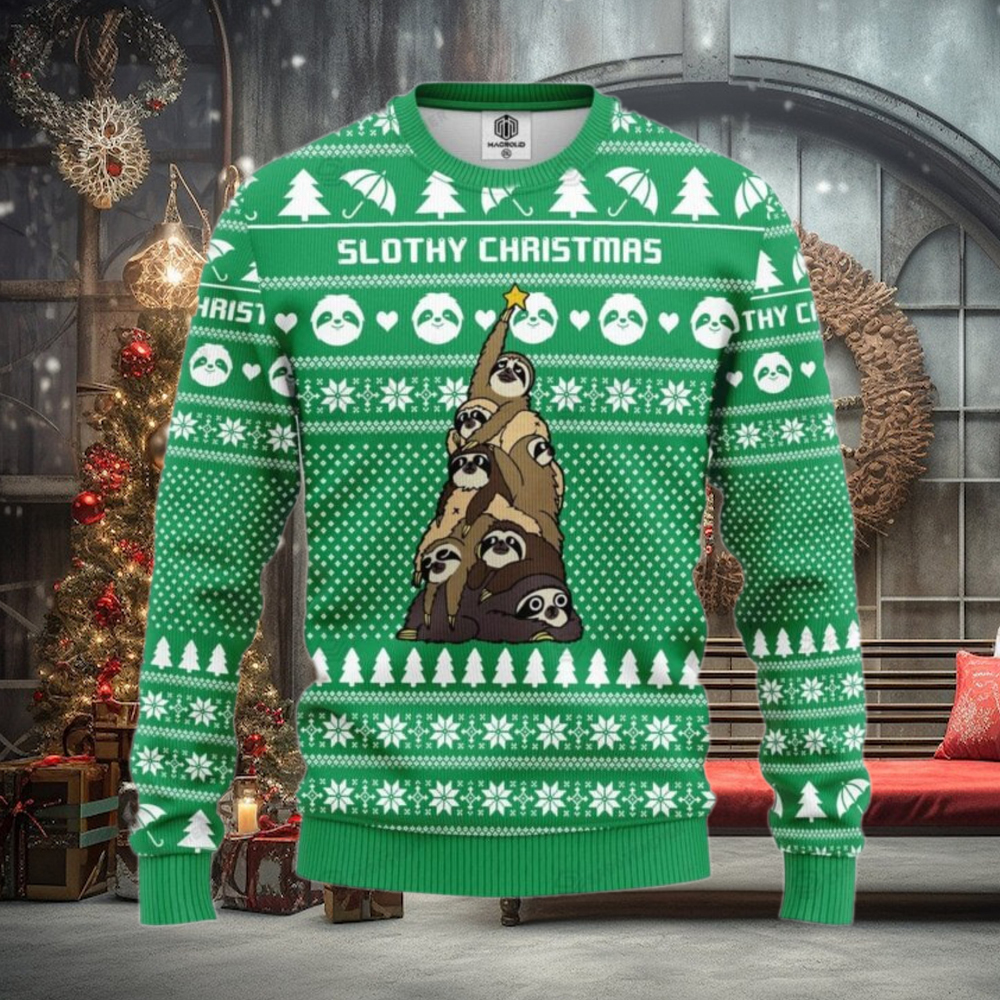 Sloth Tree Ugly Christmas Sweater Sloth Tree Ugly Christmas Sweater