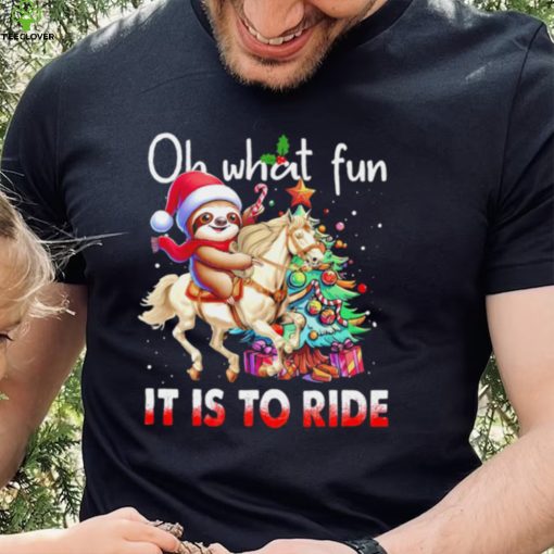 Sloth riding Unicorn oh what fun it is to ride Xmas hoodie, sweater, longsleeve, shirt v-neck, t-shirt