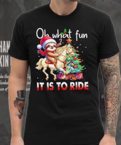 Sloth riding Unicorn oh what fun it is to ride Xmas hoodie, sweater, longsleeve, shirt v-neck, t-shirt