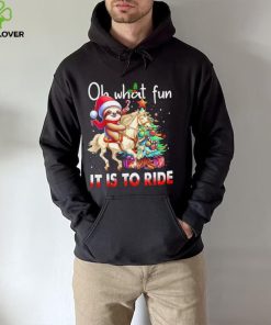 Sloth riding Unicorn oh what fun it is to ride Xmas hoodie, sweater, longsleeve, shirt v-neck, t-shirt