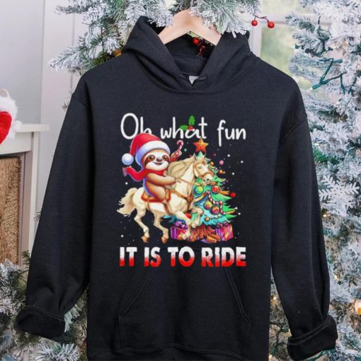 Sloth riding Unicorn oh what fun it is to ride Xmas hoodie, sweater, longsleeve, shirt v-neck, t-shirt