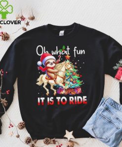 Sloth riding Unicorn oh what fun it is to ride Xmas hoodie, sweater, longsleeve, shirt v-neck, t-shirt