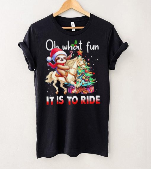 Sloth riding Unicorn oh what fun it is to ride Xmas hoodie, sweater, longsleeve, shirt v-neck, t-shirt