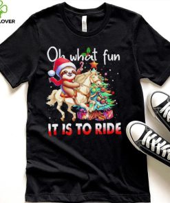 Sloth riding Unicorn oh what fun it is to ride Xmas hoodie, sweater, longsleeve, shirt v-neck, t-shirt