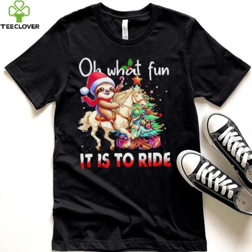 Sloth riding Unicorn oh what fun it is to ride Xmas hoodie, sweater, longsleeve, shirt v-neck, t-shirt