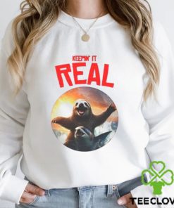 Sloth riding shark keepin’ it real hoodie, sweater, longsleeve, shirt v-neck, t-shirt