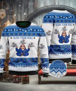 Slow Your Roll Jiu Jitsu Sloth Sweater Christmas Xmas Sweater