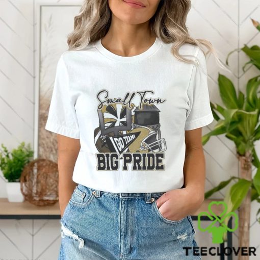 Small Town Big Pride Black and Vegas Gold Football Shirt