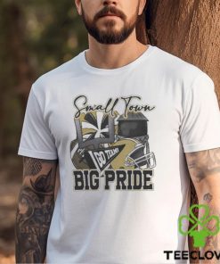 Small Town Big Pride Black and Vegas Gold Football Shirt