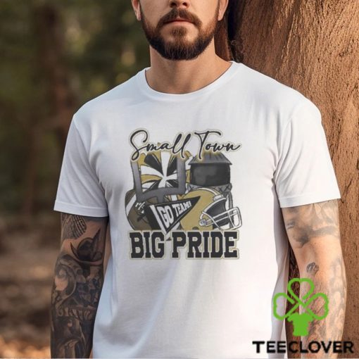 Small Town Big Pride Black and Vegas Gold Football Shirt