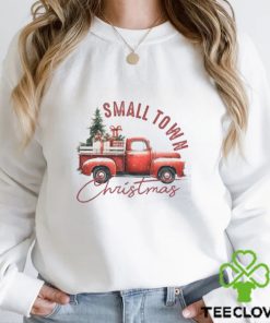 Small Town Red Truck Christmas T Shirt