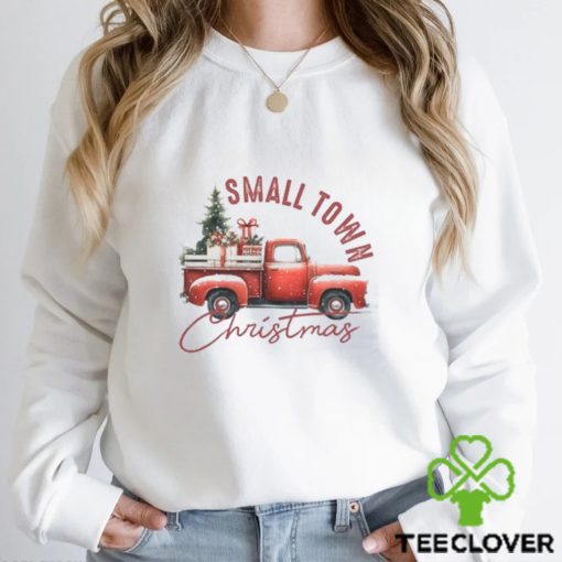 Small Town Red Truck Christmas T Shirt