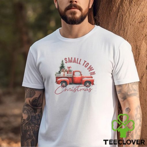 Small Town Red Truck Christmas T Shirt