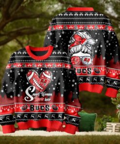 Smart Woman Loves Her Tampa Bay Buccaneers Christmas Holiday Sweater1