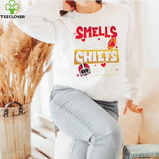 Smells like a Kansas City Chiefs win helmet hoodie, sweater, longsleeve, shirt v-neck, t-shirt