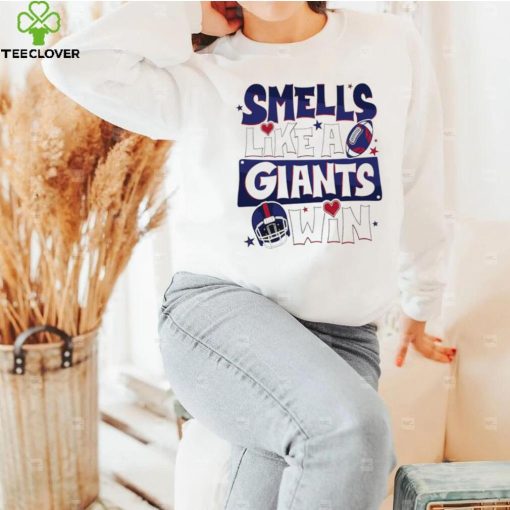 Smells like a New York Giants win helmet hoodie, sweater, longsleeve, shirt v-neck, t-shirt