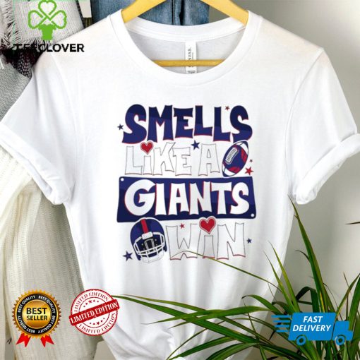 Smells like a New York Giants win helmet hoodie, sweater, longsleeve, shirt v-neck, t-shirt