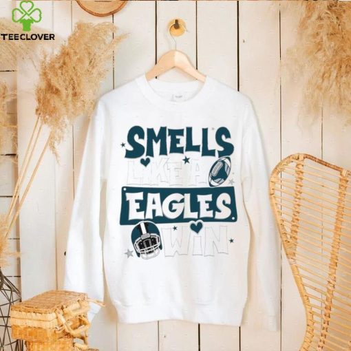 Smells like a Philadelphia Eagles win helmet hoodie, sweater, longsleeve, shirt v-neck, t-shirt