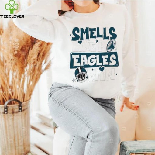 Smells like a Philadelphia Eagles win helmet hoodie, sweater, longsleeve, shirt v-neck, t-shirt