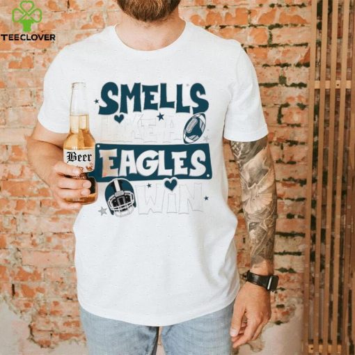 Smells like a Philadelphia Eagles win helmet hoodie, sweater, longsleeve, shirt v-neck, t-shirt