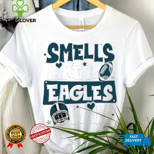 Smells like a Philadelphia Eagles win helmet hoodie, sweater, longsleeve, shirt v-neck, t-shirt