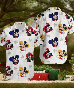 Smile Mickey Mouse Aloha Hawaiian Shirts Button Up