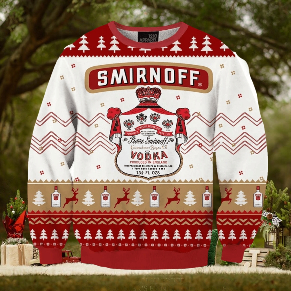 Smirnoff Vodka Drink Ugly Christmas Sweater, Gift for Christmas Holiday Smirnoff Vodka Drink Ugly Christmas Sweater, Gift for Christmas Holiday
