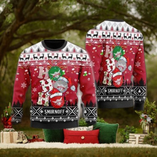 Smirnoff Vodka Ho Ho Ho Ugly Christmas Sweater All Over Print Christmas Gift