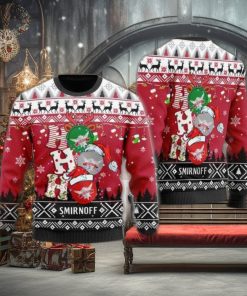 Smirnoff Vodka Ho Ho Ho Ugly Christmas Sweater All Over Print Christmas Gift